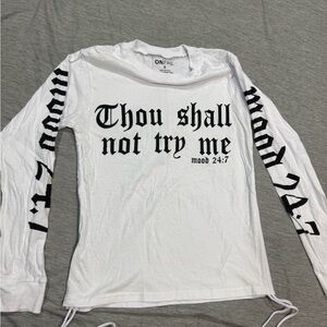 ON FIRE White Graphic Long Sleeve Shirt